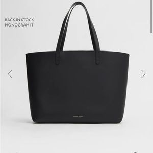 Mansur Gavriel Large Tote Black/Flammable Smooth Leather